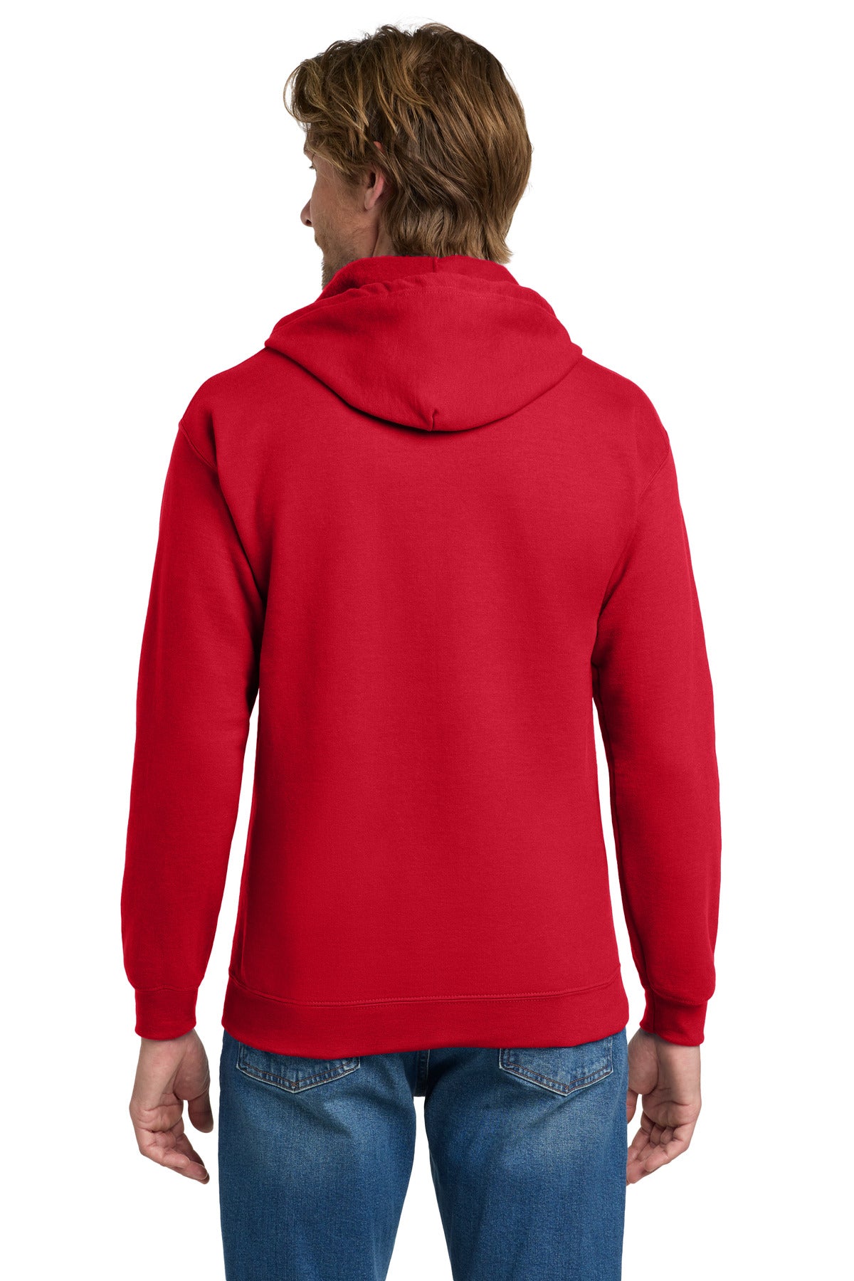 Gildan Heavy Blend Full-Zip Hooded Sweatshirt - Red - back