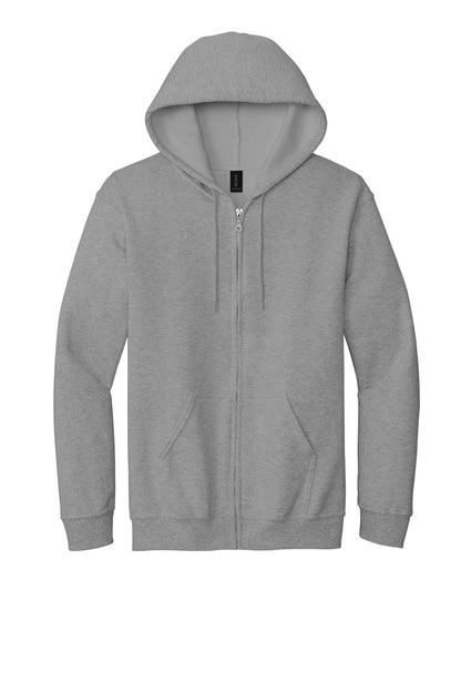Gildan Heavy Blend Full-Zip Hooded Sweatshirt - Sport Grey - flat front
