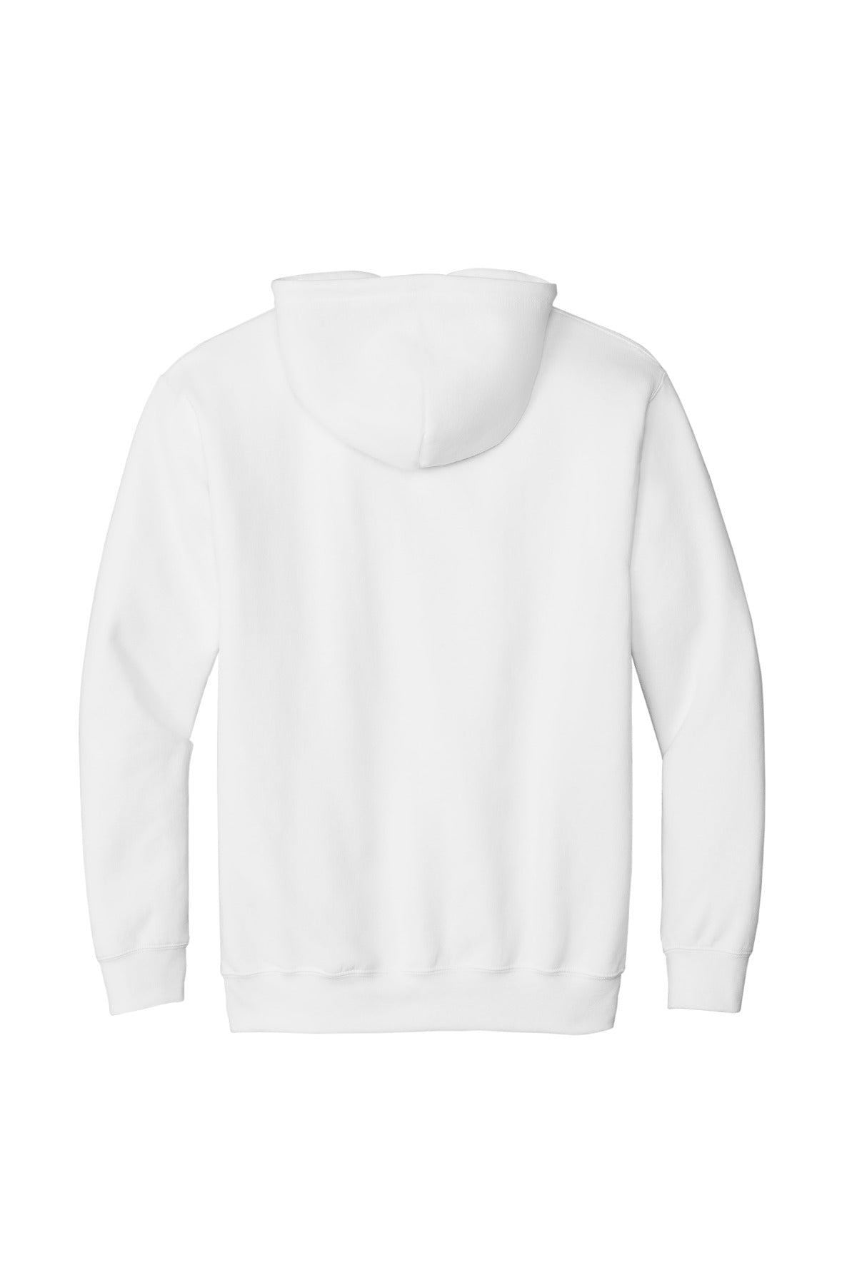 Gildan Heavy Blend Full-Zip Hooded Sweatshirt - White - flat back
