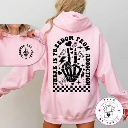 There Is Freedom From Addiction (Black) Shirt