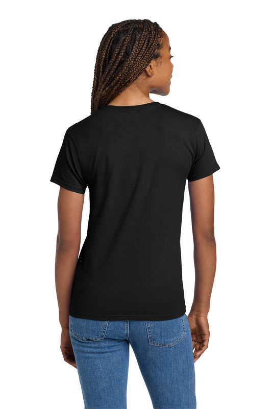 Gildan Women's Ultra Cotton 100% US Cotton T-Shirt - Black - back