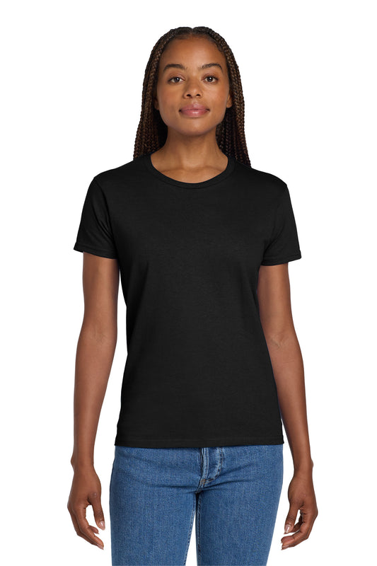 Gildan Women's Ultra Cotton 100% US Cotton T-Shirt - Black - front