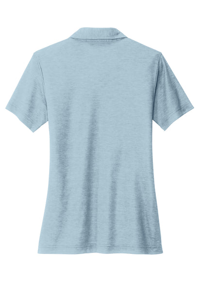 TravisMathew Women's Oceanside Heather Polo in Allure Heather, back flat
