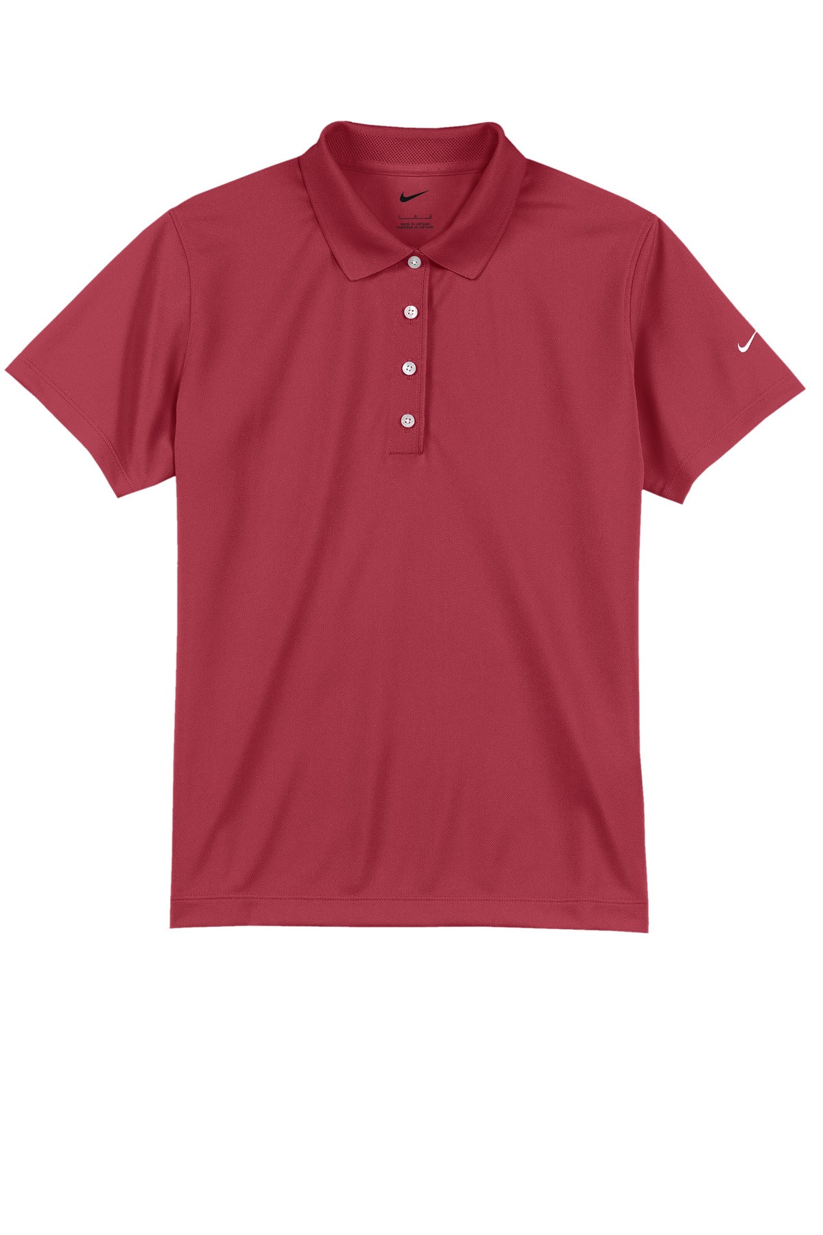 Nike Women's Tech Basic Dri-FIT Polo - Pro Red - flat front