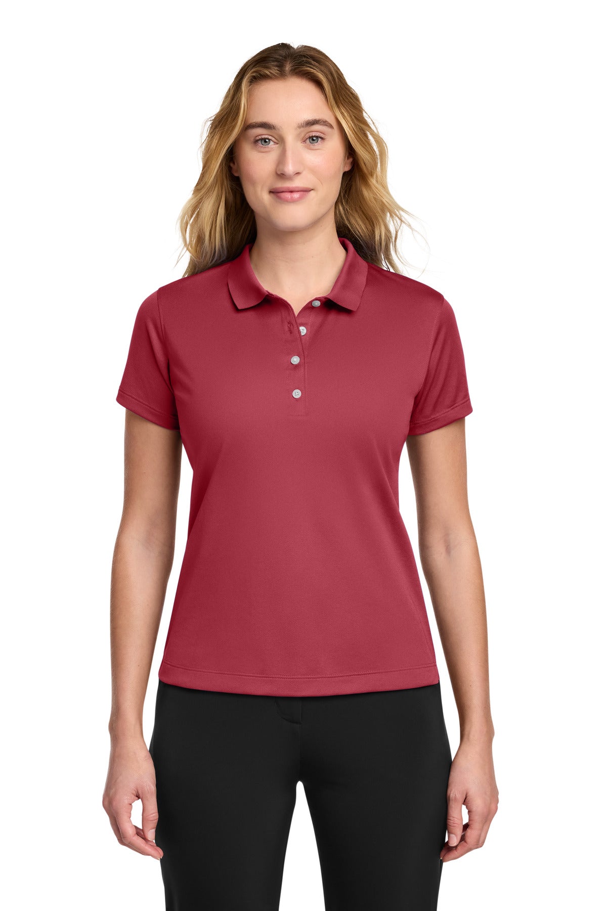 Nike Women's Tech Basic Dri-FIT Polo - Pro Red - front
