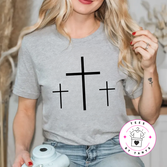 Three Crosses Christian Shirt