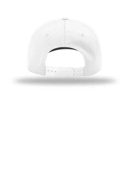 Richardson Pro Twill Snapback - White - flat back