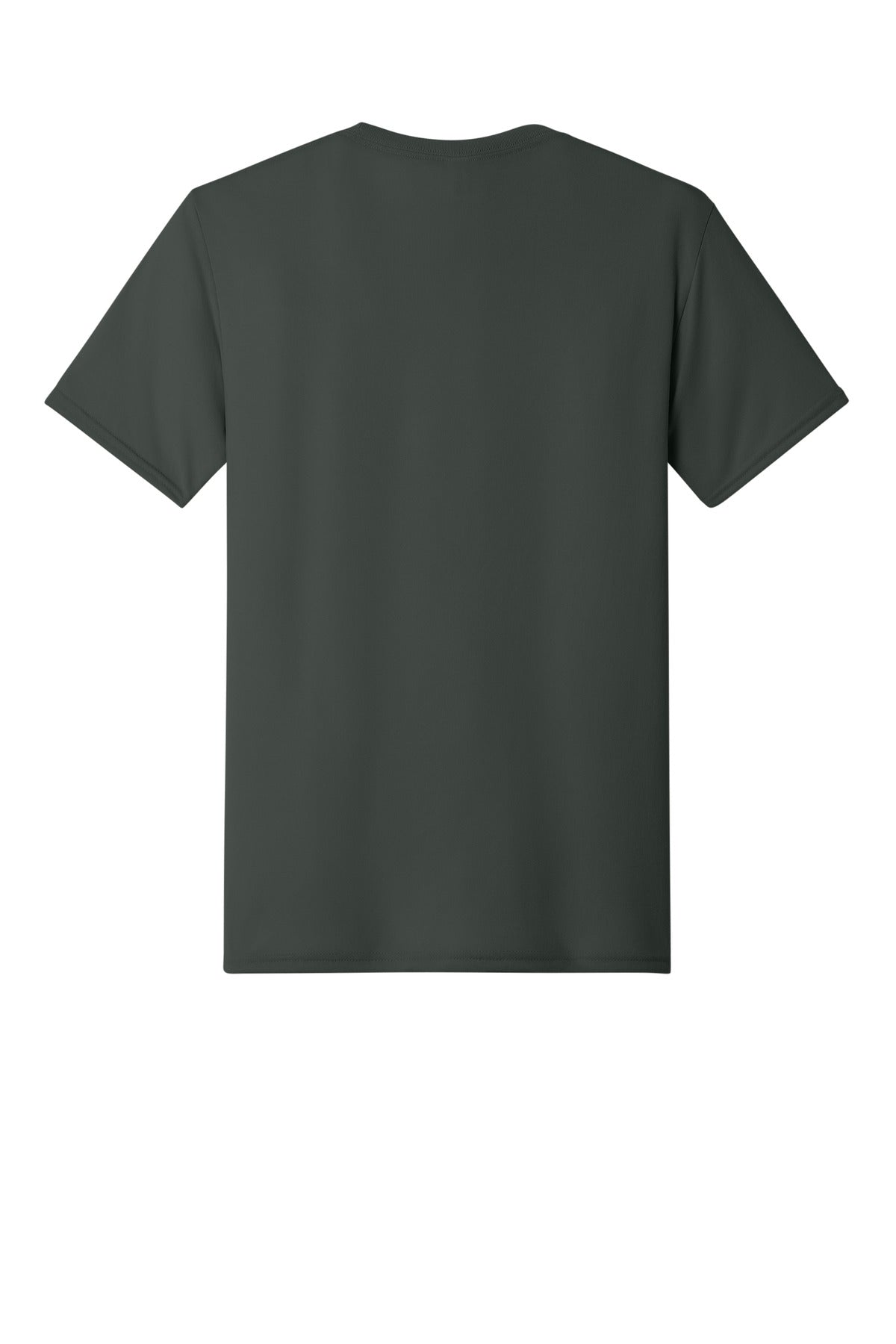 Jerzees Dri-Power 100% Polyester T-Shirt - Charcoal Grey - flat back