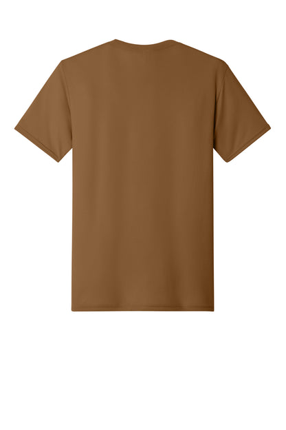 Jerzees Dri-Power 100% Polyester T-Shirt - Golden Pecan - flat back