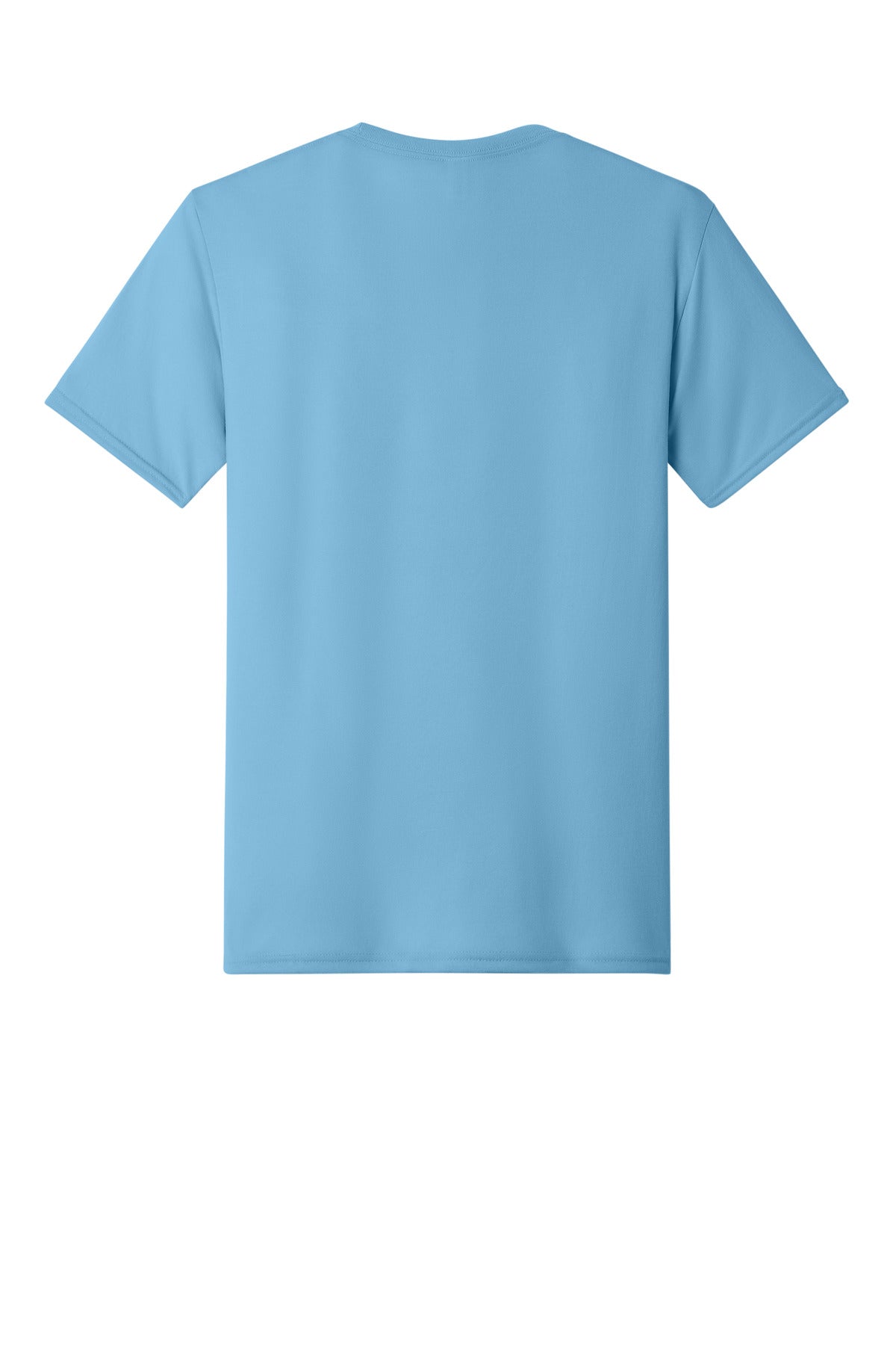 Jerzees Dri-Power 100% Polyester T-Shirt - Light Blue - flat back