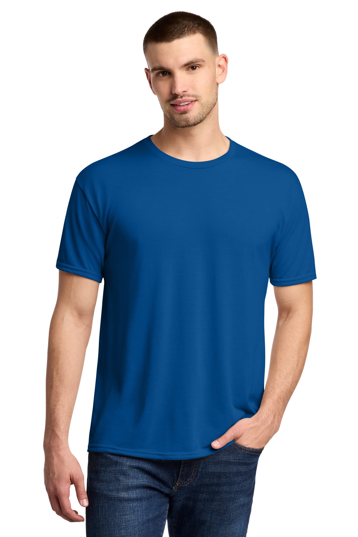 Jerzees Dri-Power 100% Polyester T-Shirt - Royal - front