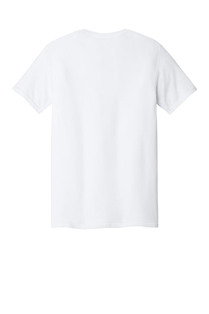 Jerzees Dri-Power 100% Polyester T-Shirt - White - flat back
