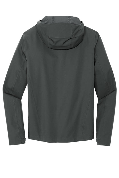 Mercer+Mettle Waterproof Rain Shell in Anchor Grey, back flat