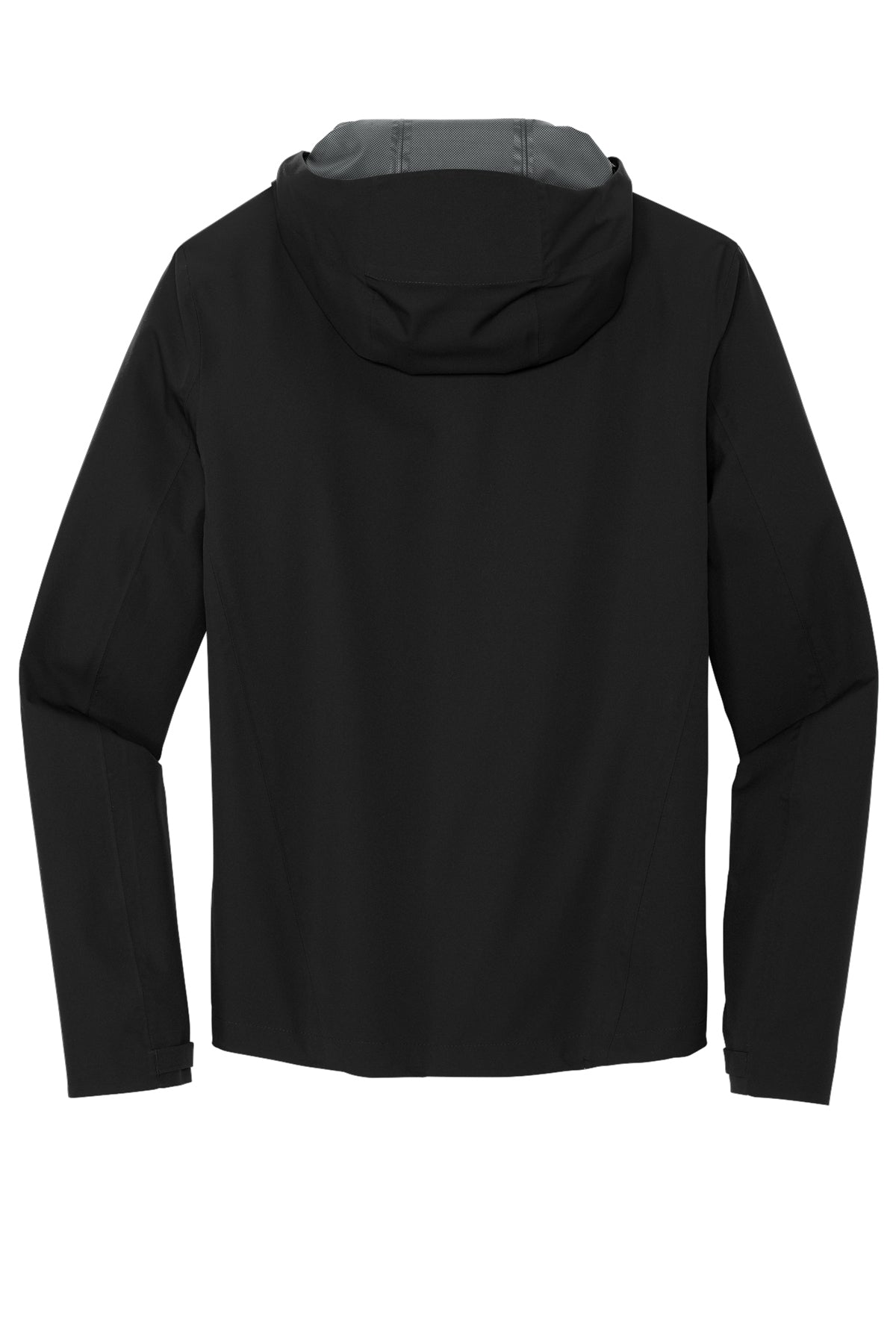 Mercer+Mettle Waterproof Rain Shell in Deep Black, back flat