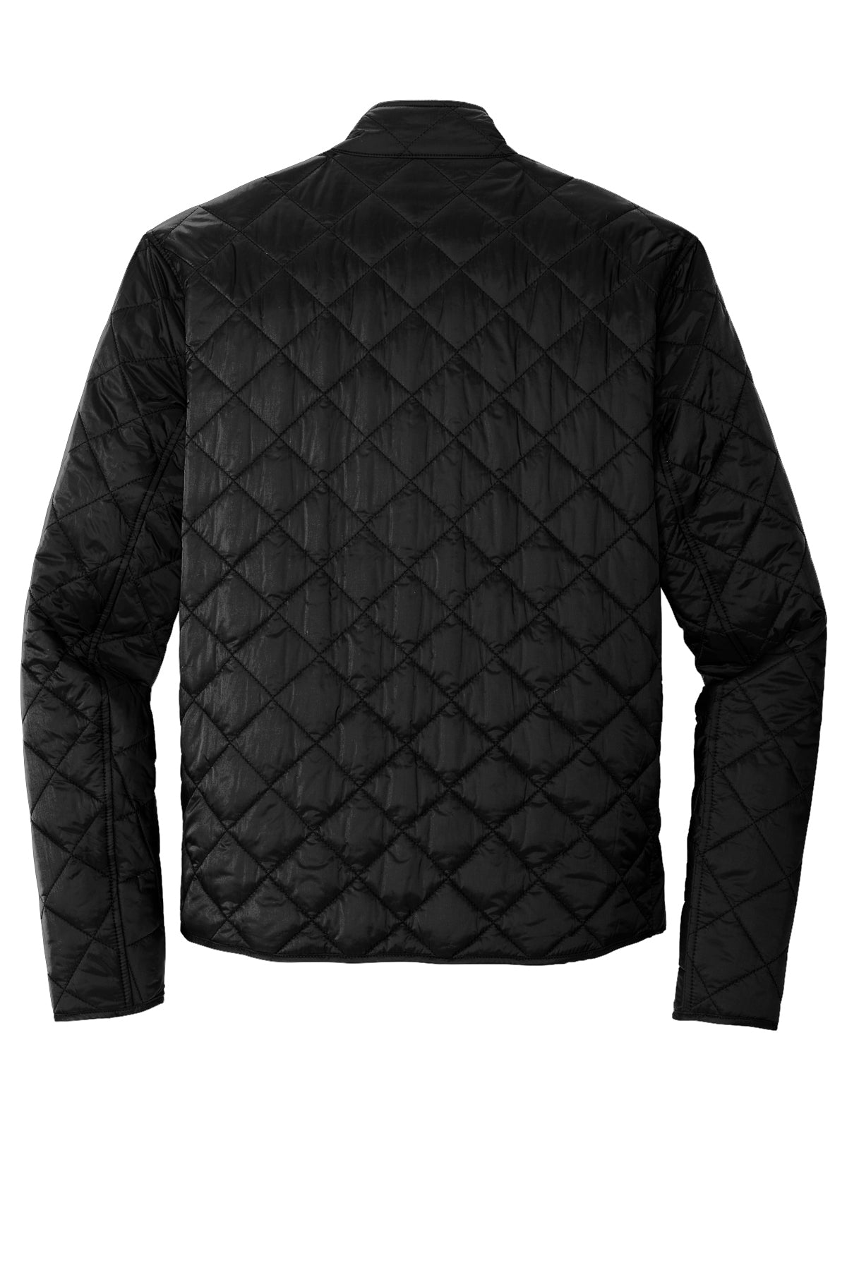 Mercer+Mettle Quilted Full-Zip Jacket in Deep Black, back flat