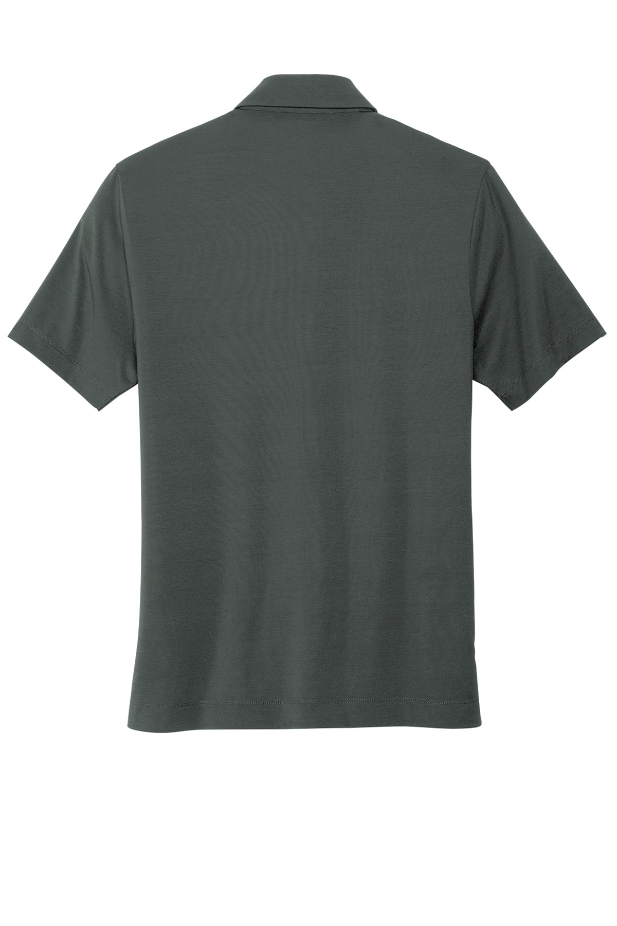 Mercer+Mettle Stretch Jersey Polo in Anchor Grey, back flat