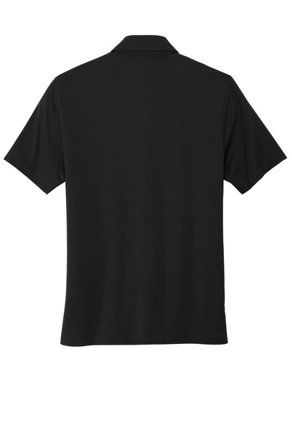 Mercer+Mettle Stretch Jersey Polo in Deep Black, back flat