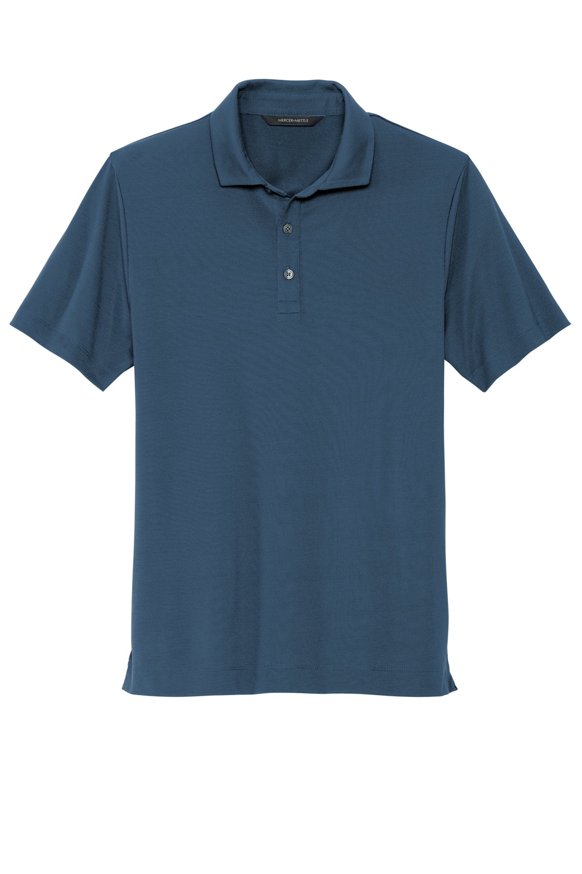Mercer+Mettle Stretch Jersey Polo in Insignia Blue, front flat