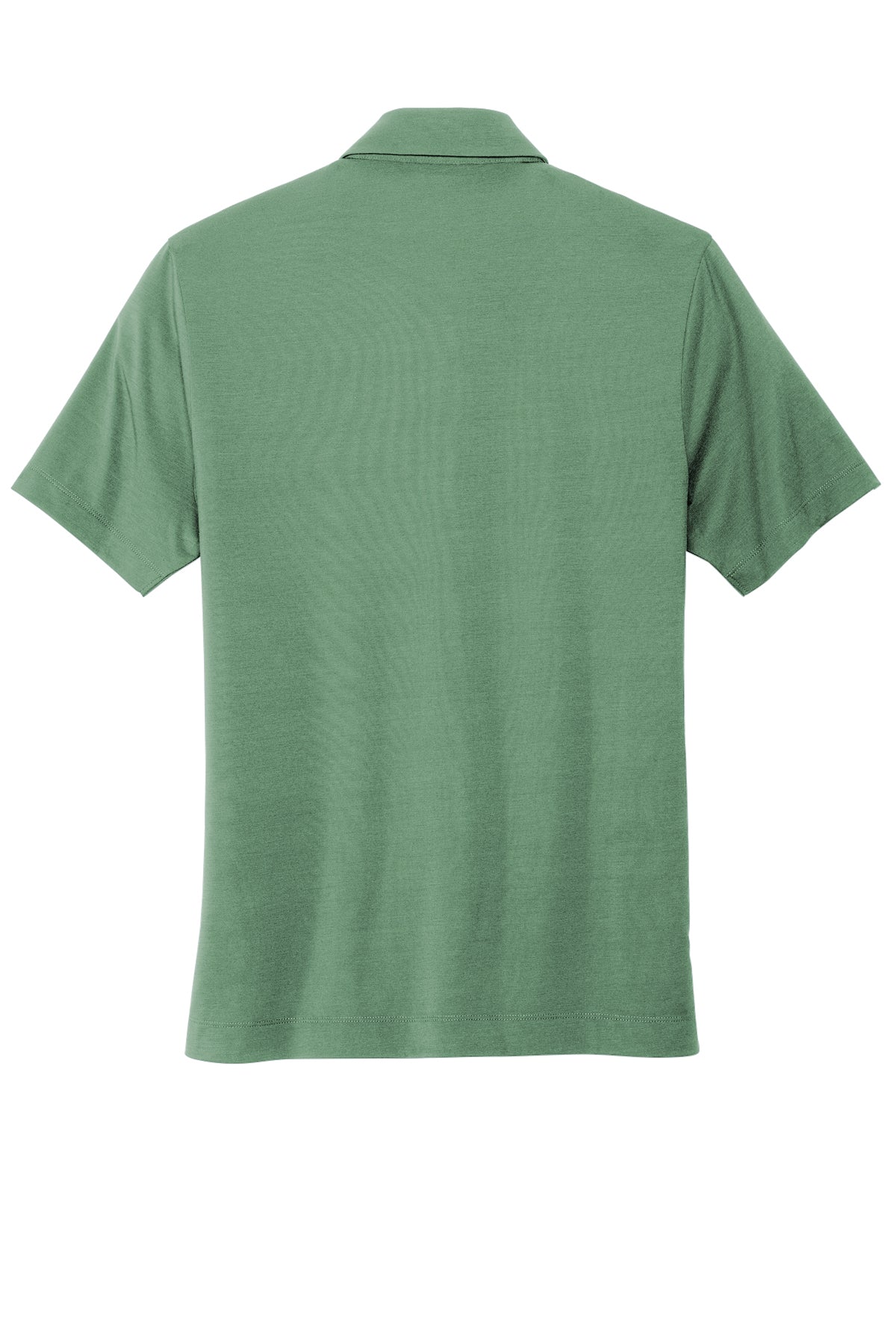 Mercer+Mettle Stretch Jersey Polo in Sage, back flat