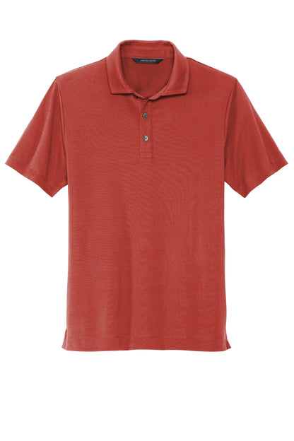 Mercer+Mettle Stretch Jersey Polo in Terracotta, front flat