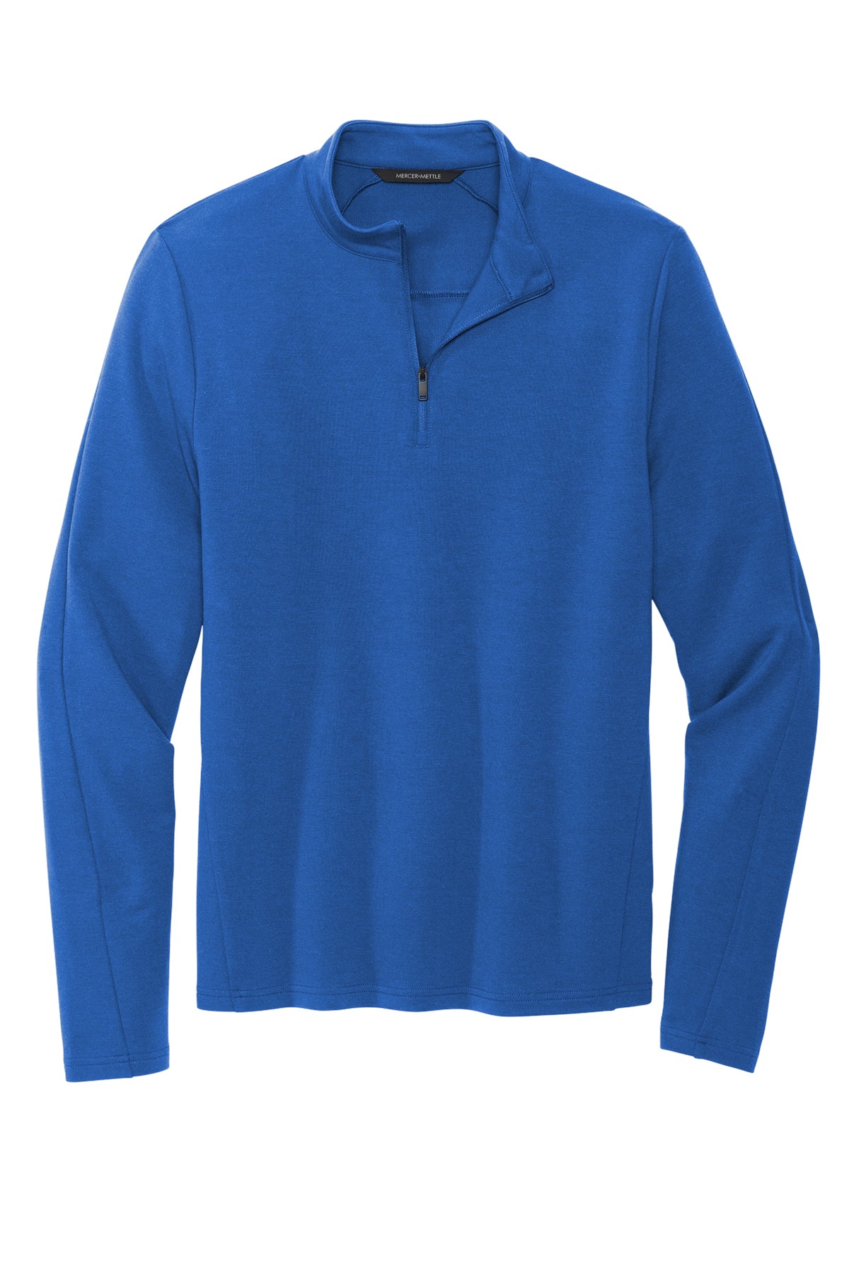 Mercer+Mettle Stretch 1/4-Zip Pullover in Blue Note, front flat