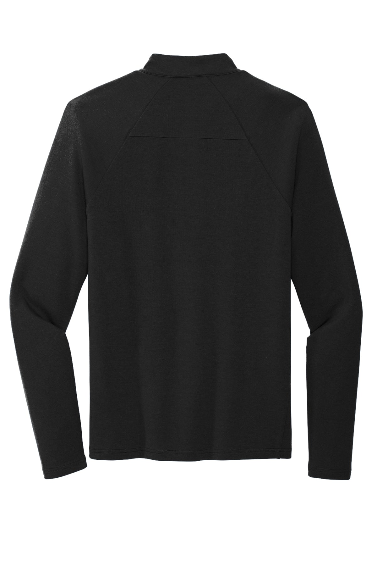 Mercer+Mettle Stretch 1/4-Zip Pullover in Deep Black, back flat