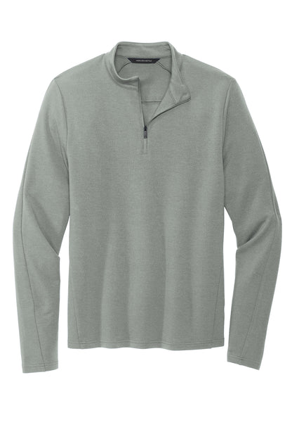 Mercer+Mettle Stretch 1/4-Zip Pullover in Gusty Grey, front flat