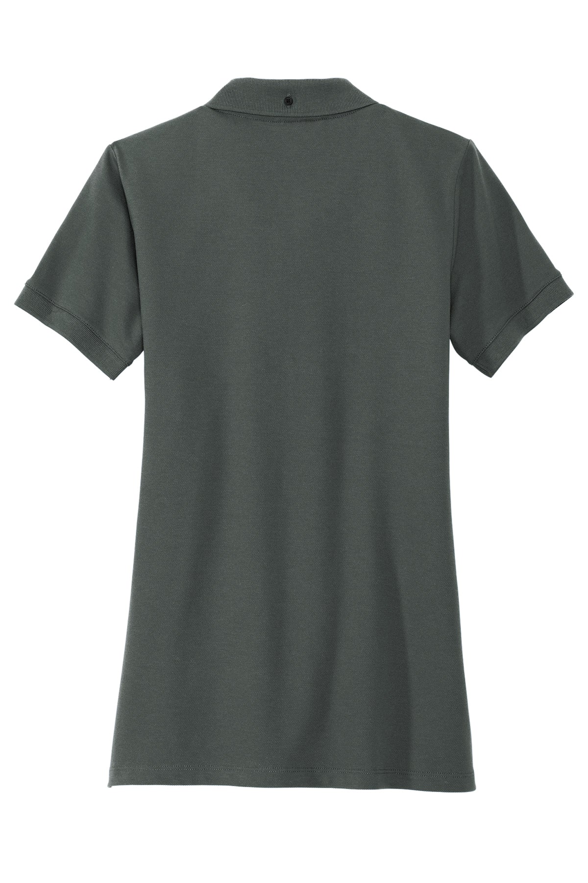 Mercer+Mettle Women’s Stretch Heavyweight Pique Polo in Anchor Grey, back flat