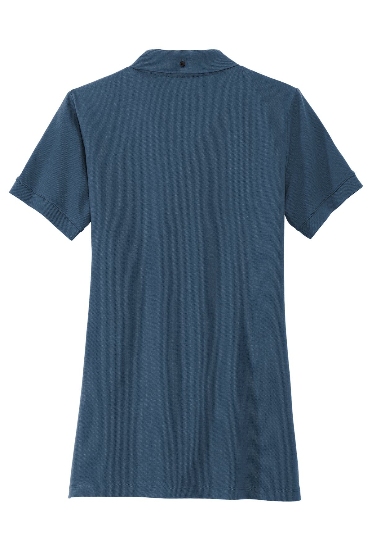 Mercer+Mettle Women’s Stretch Heavyweight Pique Polo in Insignia Blue, back flat