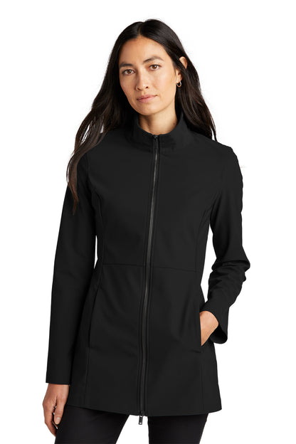 Mercer+Mettle Women’s Faille Soft Shell in Deep Black, front on model