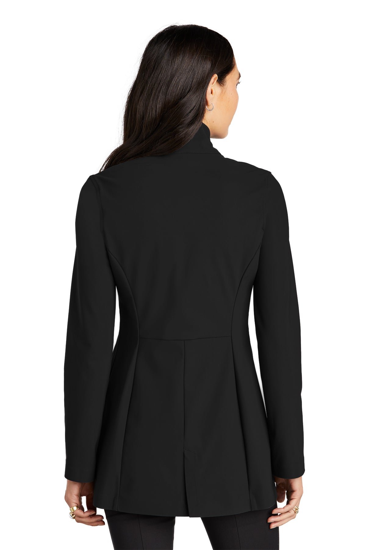 Mercer+Mettle Women’s Faille Soft Shell in Deep Black, back on model