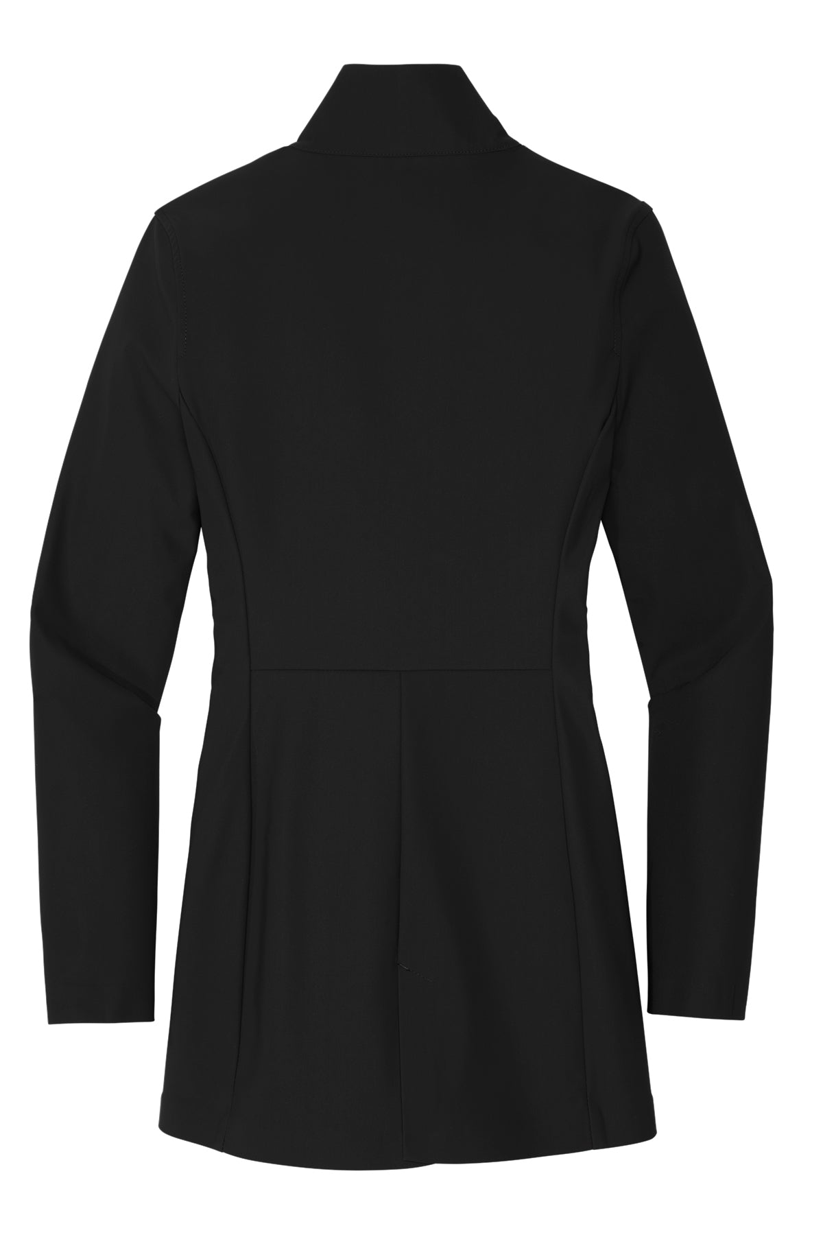 Mercer+Mettle Women’s Faille Soft Shell in Deep Black, back flat