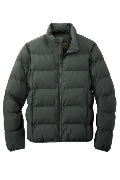 Mercer+Mettle Puffy Jacket in Anchor Grey, front flat