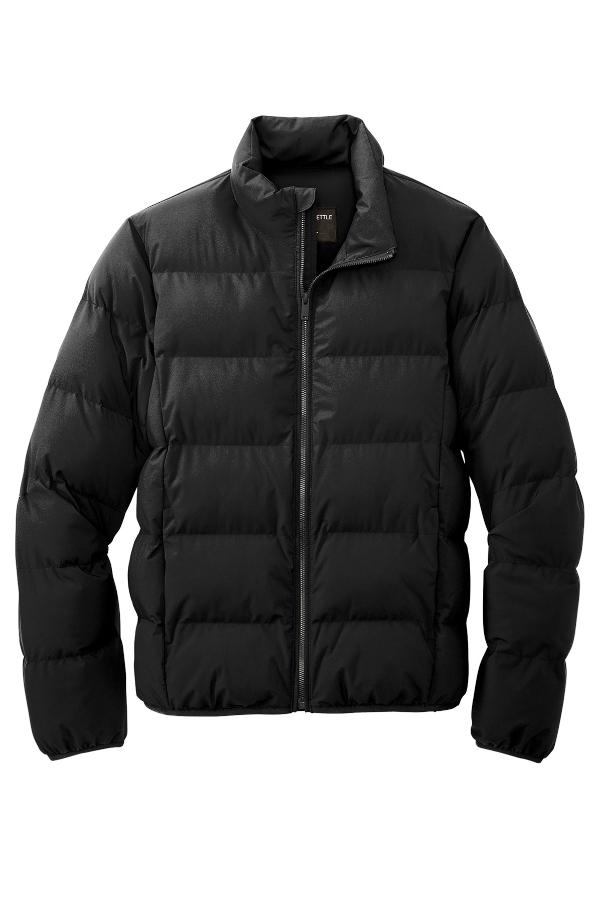 Mercer+Mettle Puffy Jacket in Deep Black, front flat