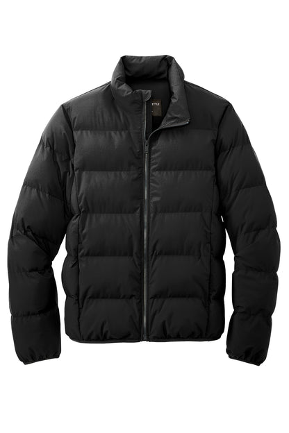 Mercer+Mettle Puffy Jacket in Deep Black, front flat