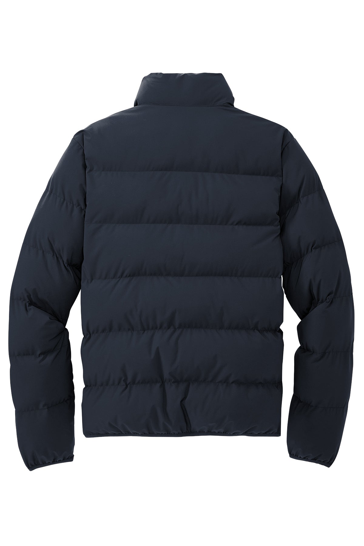 Mercer+Mettle Puffy Jacket in Night Navy, back flat