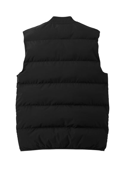 Mercer+Mettle Puffy Vest in Deep Black, back flat