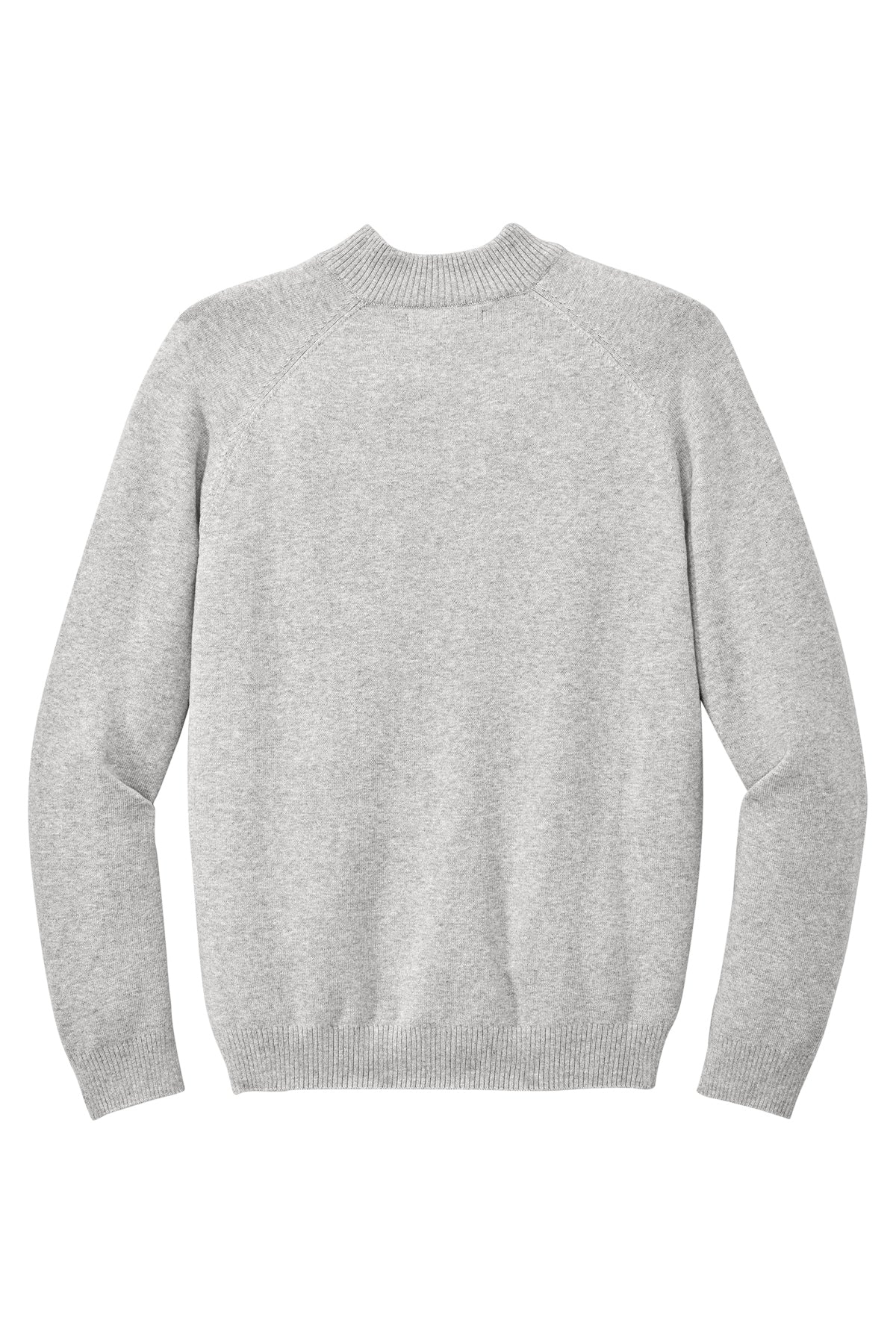 Mercer+Mettle 1/4-Zip Sweater in Gusty Grey Heather, back flat