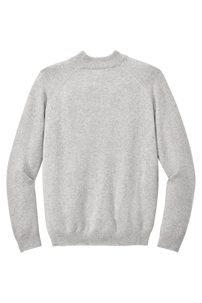 Mercer+Mettle 1/4-Zip Sweater in Gusty Grey Heather, back flat