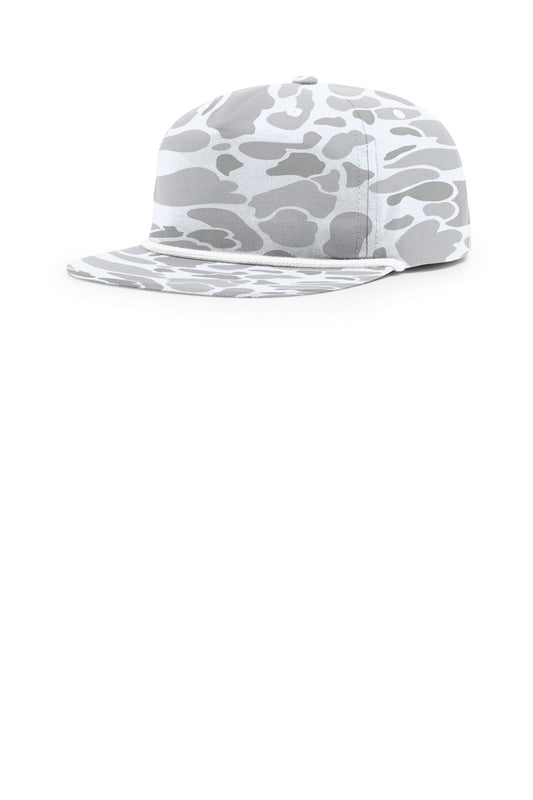 Richardson Printed Umpqua Gramps Cap - Blizzard Duck Camo/ White - front