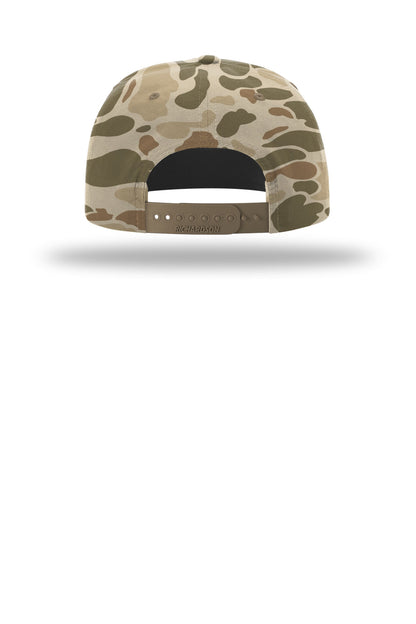 Richardson Printed Umpqua Gramps Cap - Harvest Duck Camo/ Light Brown - flat back