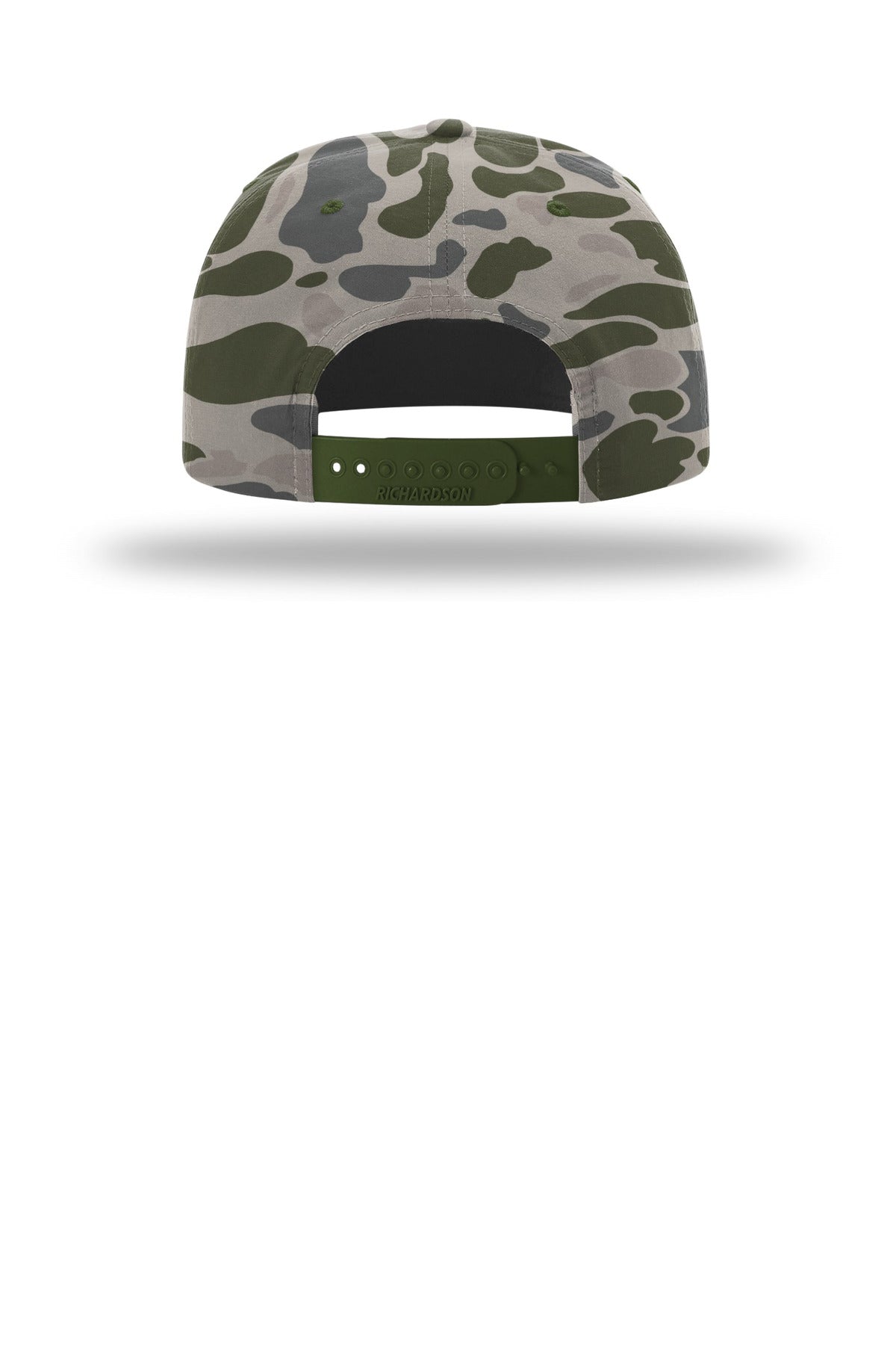 Richardson Printed Umpqua Gramps Cap - Marsh Duck Camo/ Army Olive - flat back