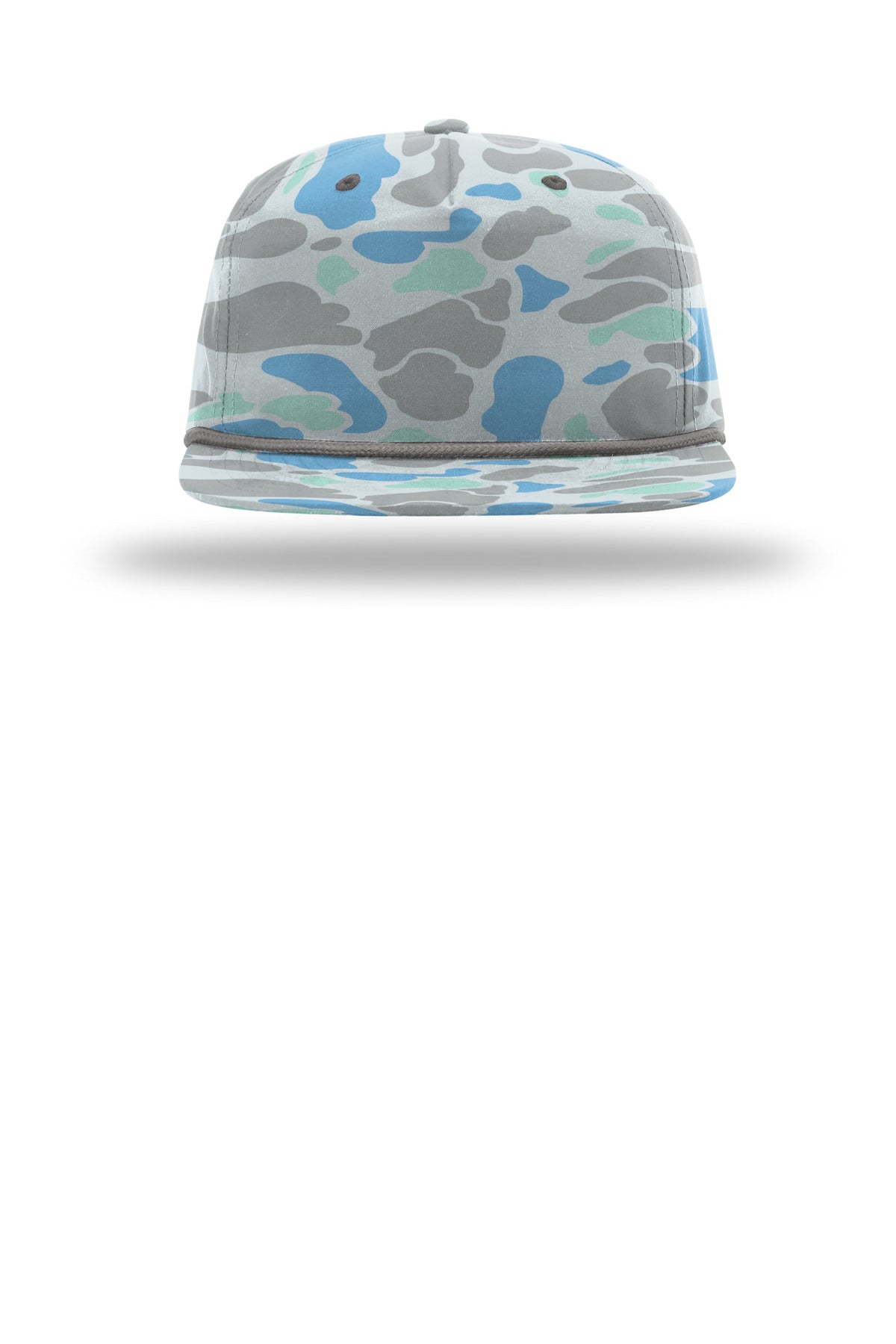 Richardson Printed Umpqua Gramps Cap - Saltwater Duck Camo/ Charcoal - flat front