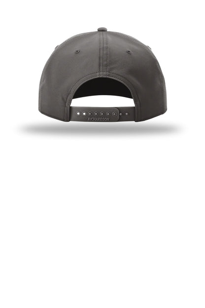 Richardson 5-Panel Classic Rope Cap - Dark Grey/ White - back