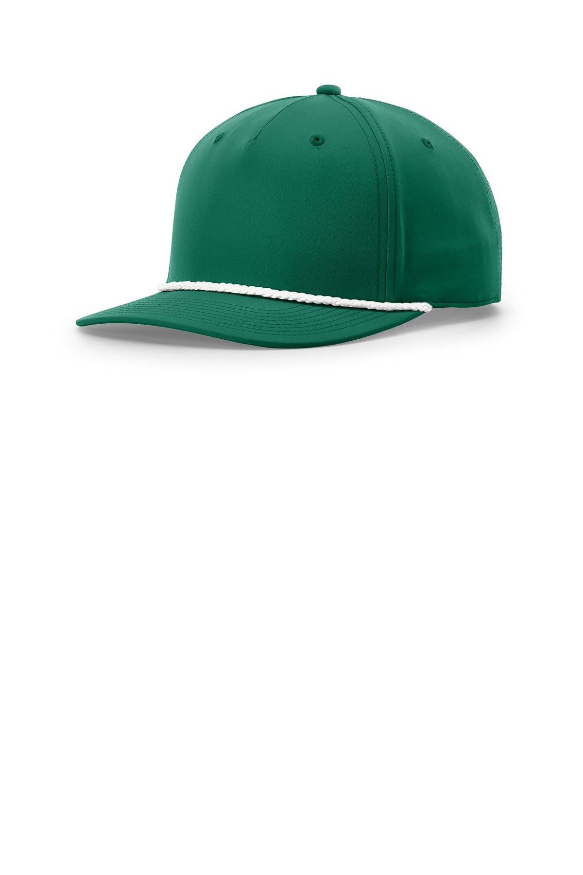 Richardson 5-Panel Classic Rope Cap - Kelly/ White - front
