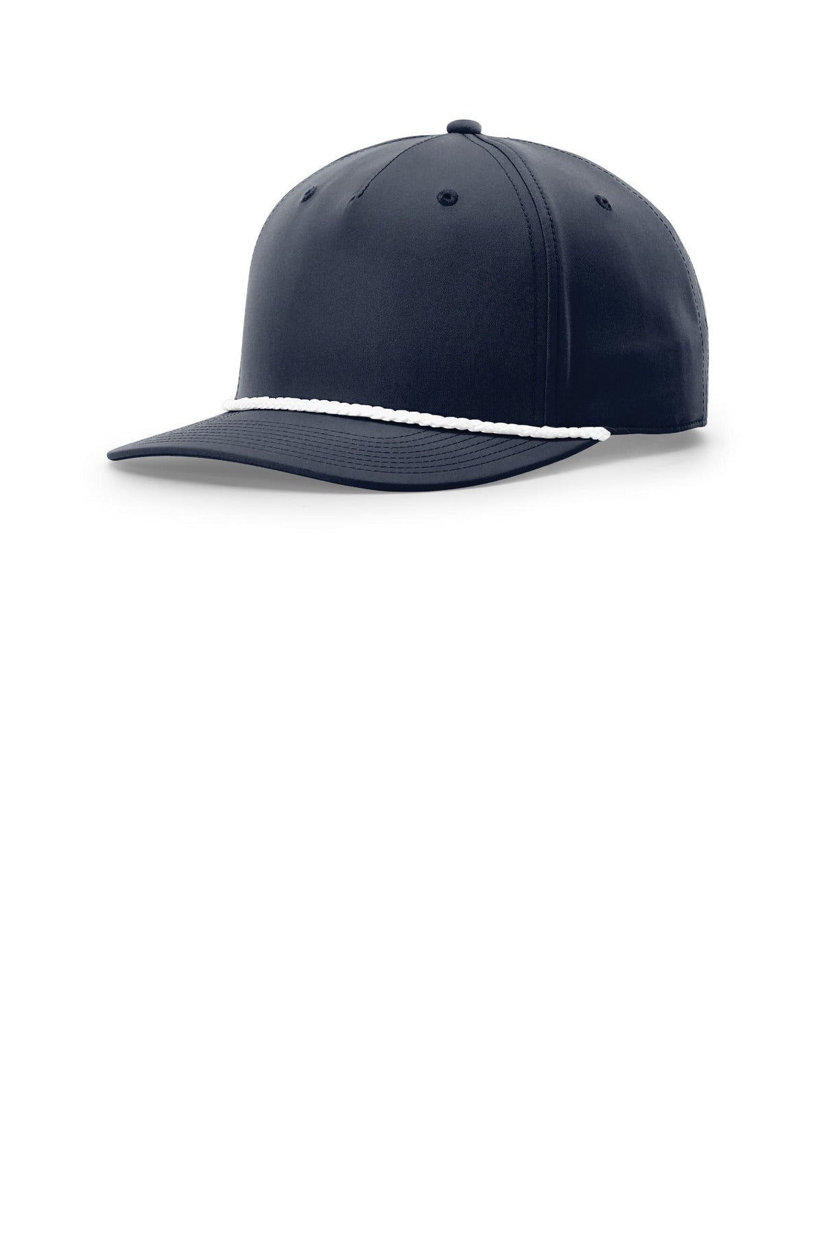Richardson 5-Panel Classic Rope Cap - Navy/ White - front