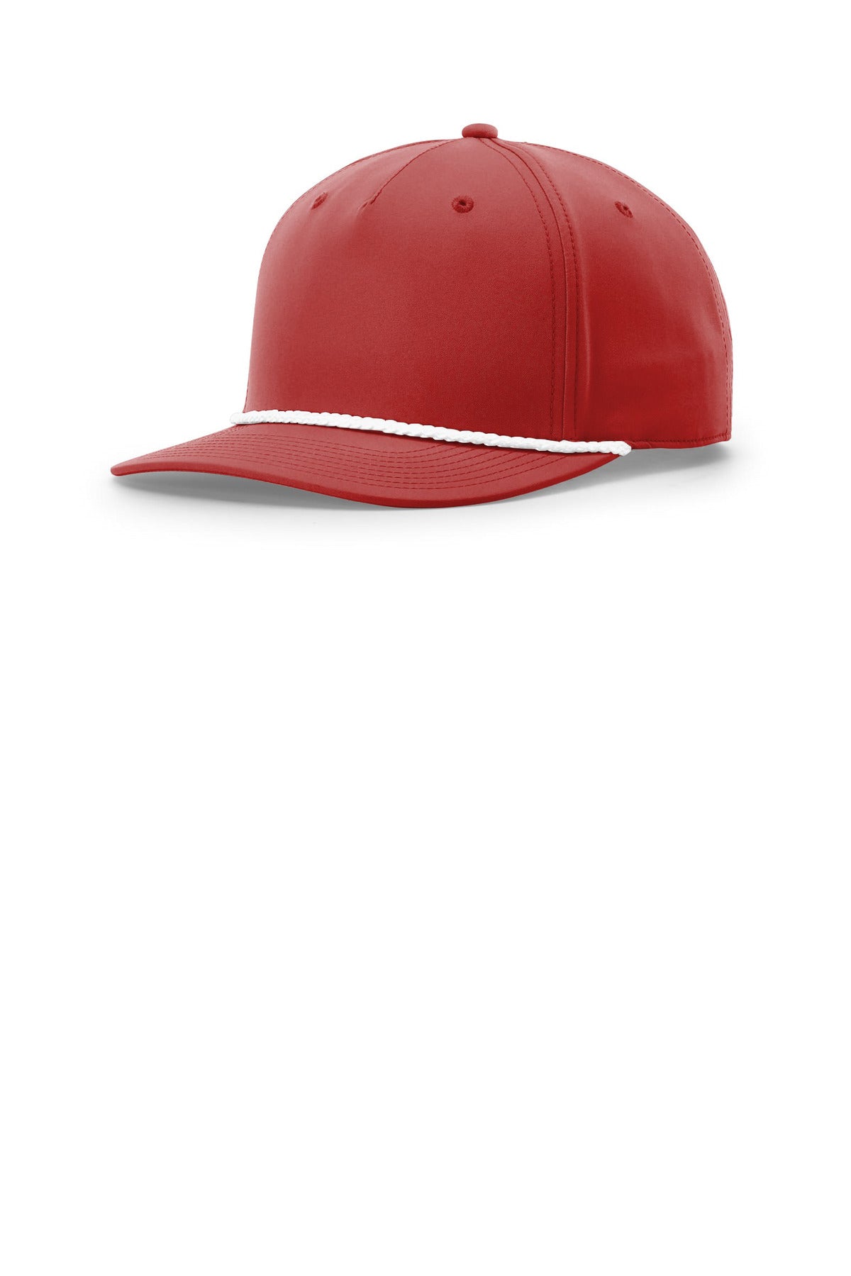 Richardson 5-Panel Classic Rope Cap - Red/ White - front