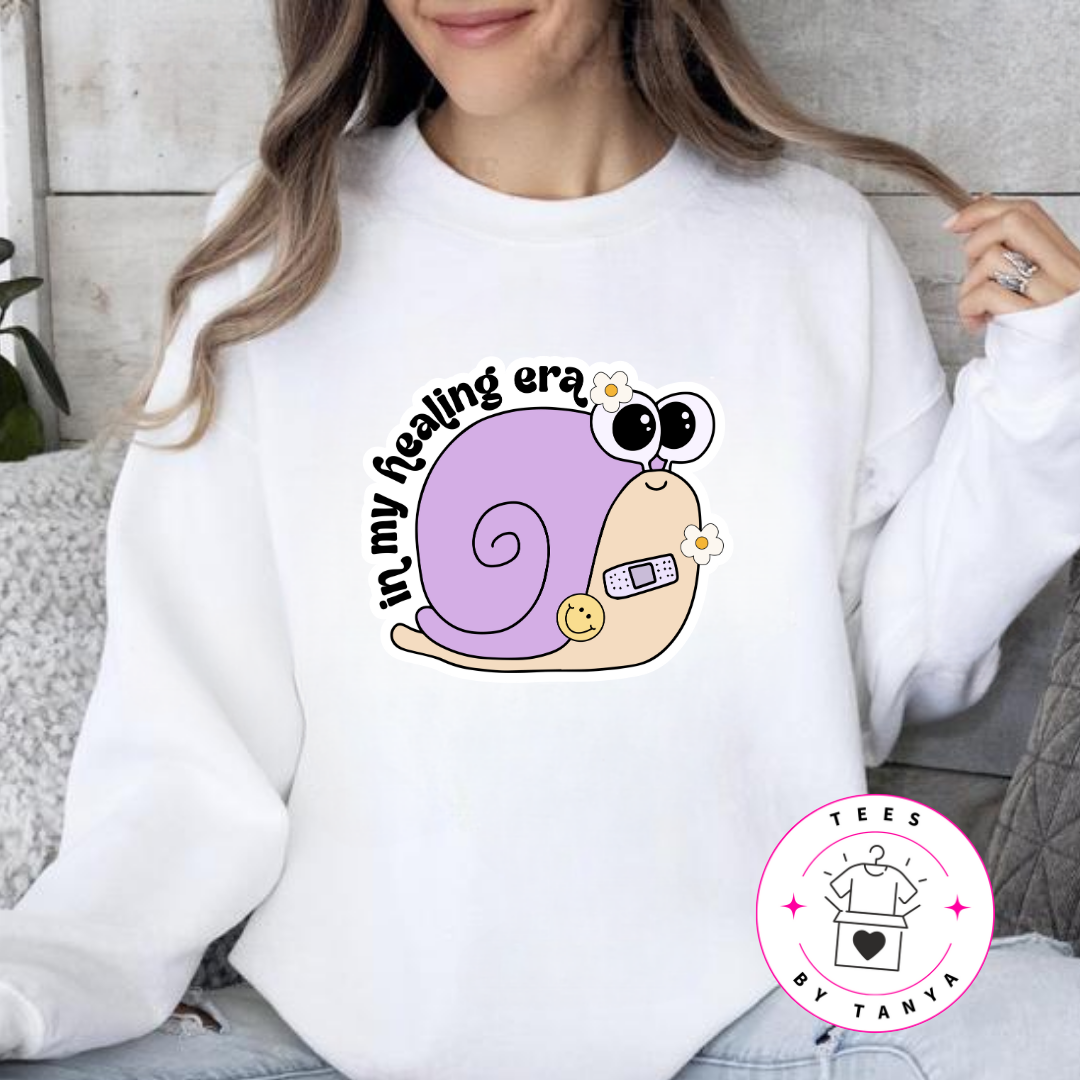 Mental Health Awareness Tee – In My Healing Era Snail Shirt