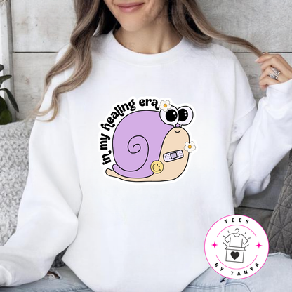Mental Health Awareness Tee – In My Healing Era Snail Shirt