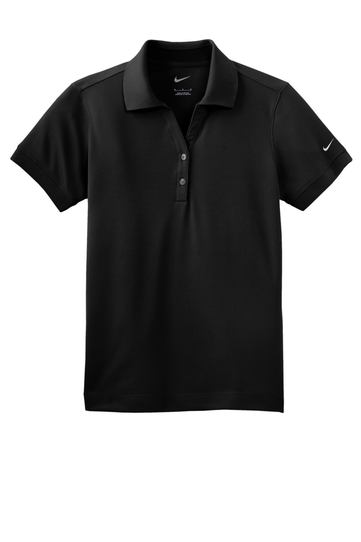 Nike Women's Dri-FIT Classic Polo - Black - flat front